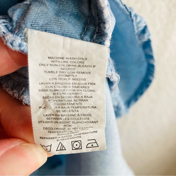 Thread & Supply Women's short sleeve chambray button down shirt dress, Sz S - Picture 11 of 17